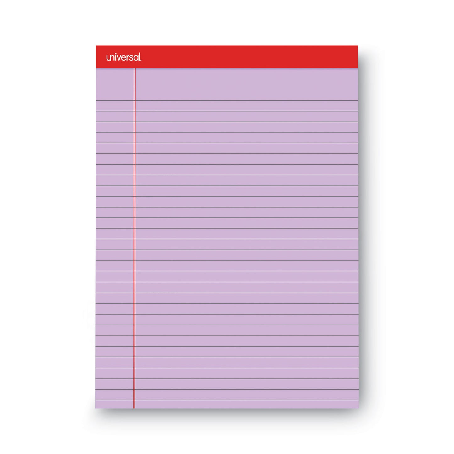 Universal Colored Perforated Ruled Writing Pads, Wide/Legal Rule, 50 Assorted Color 8.5 x 11.75 Sheets, 6/Pack (35878)