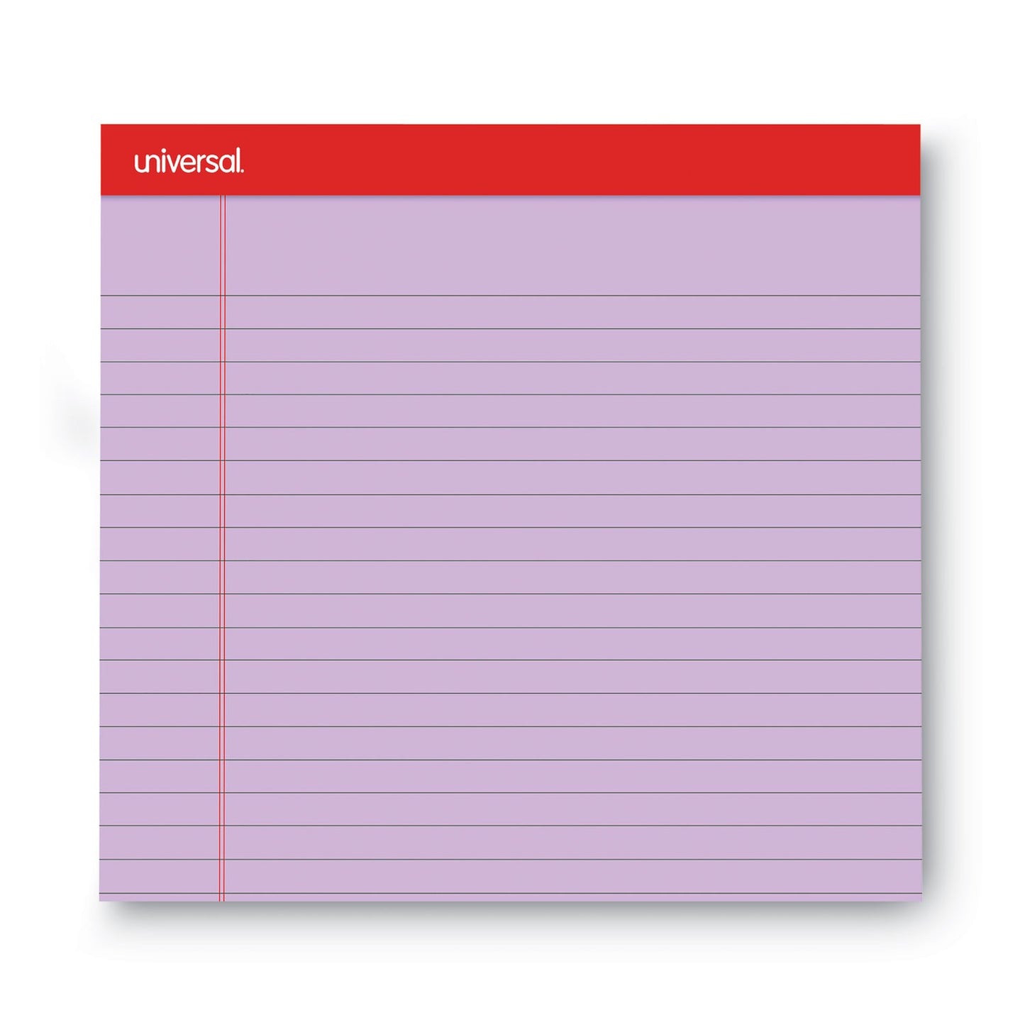 Universal Colored Perforated Ruled Writing Pads, Wide/Legal Rule, 50 Assorted Color 8.5 x 11.75 Sheets, 6/Pack (35878)