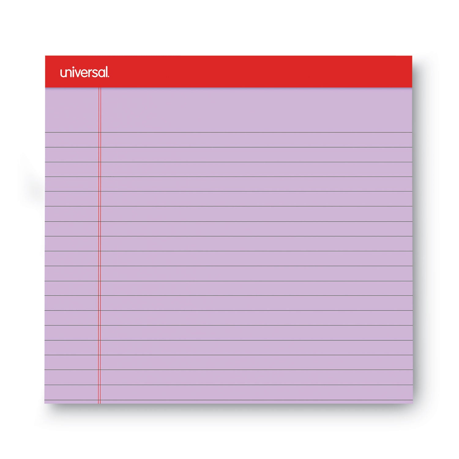 Universal Colored Perforated Ruled Writing Pads, Wide/Legal Rule, 50 Assorted Color 8.5 x 11.75 Sheets, 6/Pack (35878)