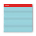 Universal Colored Perforated Ruled Writing Pads, Wide/Legal Rule, 50 Blue 8.5 x 11 Sheets, Dozen (35880)