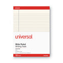 Universal Colored Perforated Ruled Writing Pads, Letter Size Pad (8.5 x 11.75), Wide/Legal Rule, 50 Ivory 8.5 x 11 Sheets, Dozen (35882)