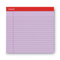 Universal Colored Perforated Ruled Writing Pads, Wide/Legal Rule, 50 Orchid 8.5 x 11 Sheets, Dozen (35884)