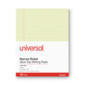 Universal Glue Top Pads, Narrow Rule, 50 Canary-Yellow 8.5 x 11 Sheets, Dozen (42000)