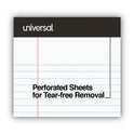 Universal Premium Ruled Writing Pads with Heavy-Duty Back, Narrow Rule, Black Headband, 50 White 5 x 8 Sheets, 6/Pack (56300)