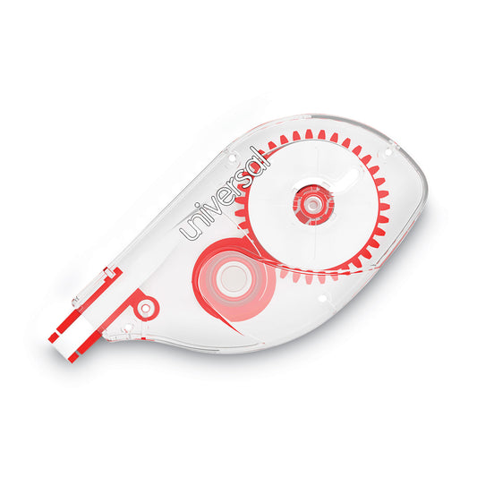 Universal Side-Application Correction Tape, Transparent Gray/Red Applicator, 0.2" x 393", 2/Pack (75609)