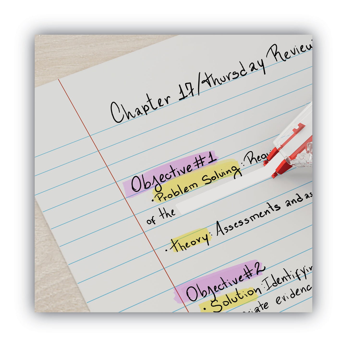 Universal Side-Application Correction Tape, Transparent Gray/Red Applicator, 0.2" x 393", 2/Pack (75609)