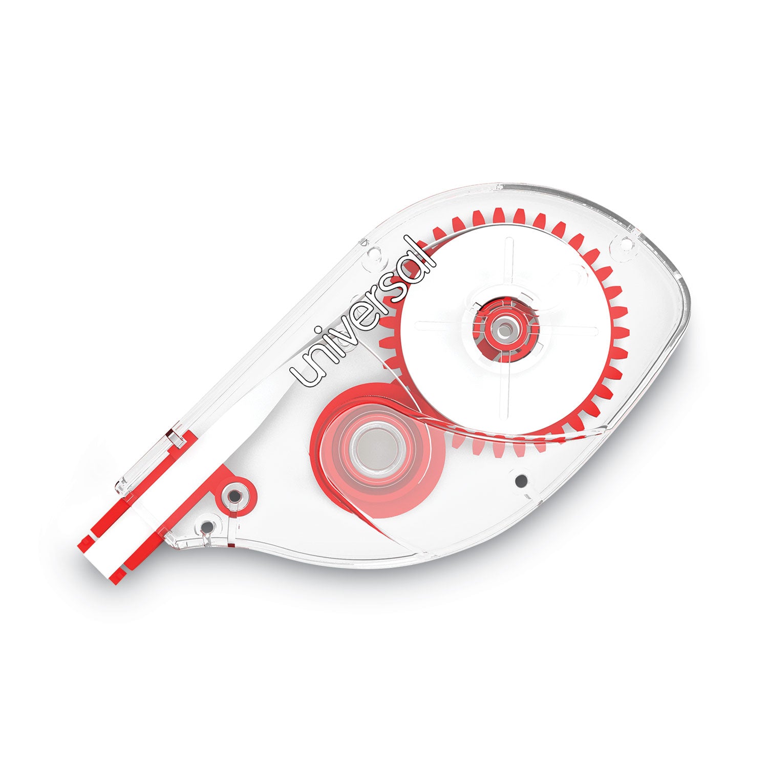 Universal Side-Application Correction Tape, Transparent Red Applicator, 0.2" x 393", 6/Pack (75610)