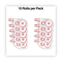 Universal Side-Application Correction Tape, Non-Refillable, Transparent Gray/Red Applicator,  0.2" x 393", 10/Pack (75612)