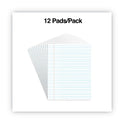 Universal Glue Top Pads, Wide/Legal Rule, 50 White 8.5 x 11 Sheets, Dozen (11000)