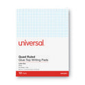 Universal Quadrille-Rule Glue Top Pads, Quadrille Rule (4 sq/in), 50 White 8.5 x 11 Sheets, Dozen (20631)