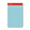 Universal Colored Perforated Ruled Writing Pads, Narrow Rule, 50 Blue 5 x 8 Sheets, Dozen (35850)