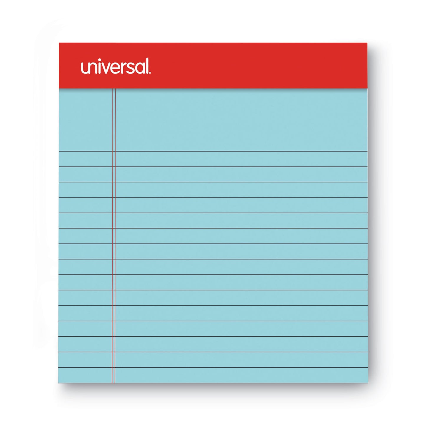 Universal Colored Perforated Ruled Writing Pads, Narrow Rule, 50 Blue 5 x 8 Sheets, Dozen (35850)