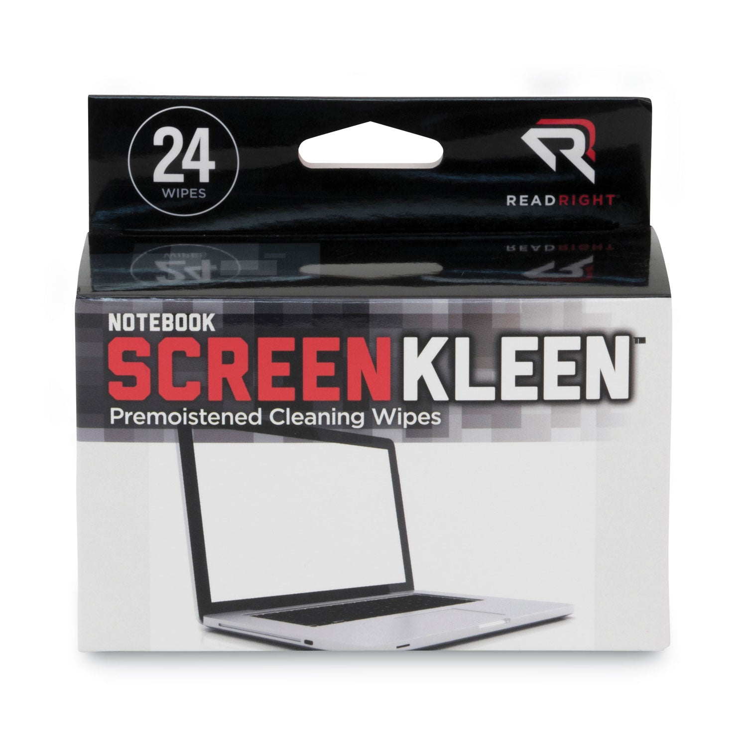 Read Right Notebook ScreenKleen Pads, Cloth, 7 x 5, White, 24/Box (RR1217)