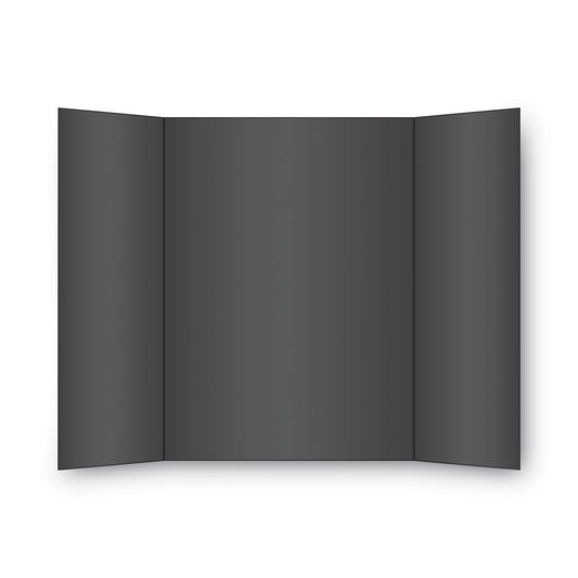 Eco Brites Two Cool Tri-Fold Poster Board, 36 x 48, Black/White, 6/Carton (27135)