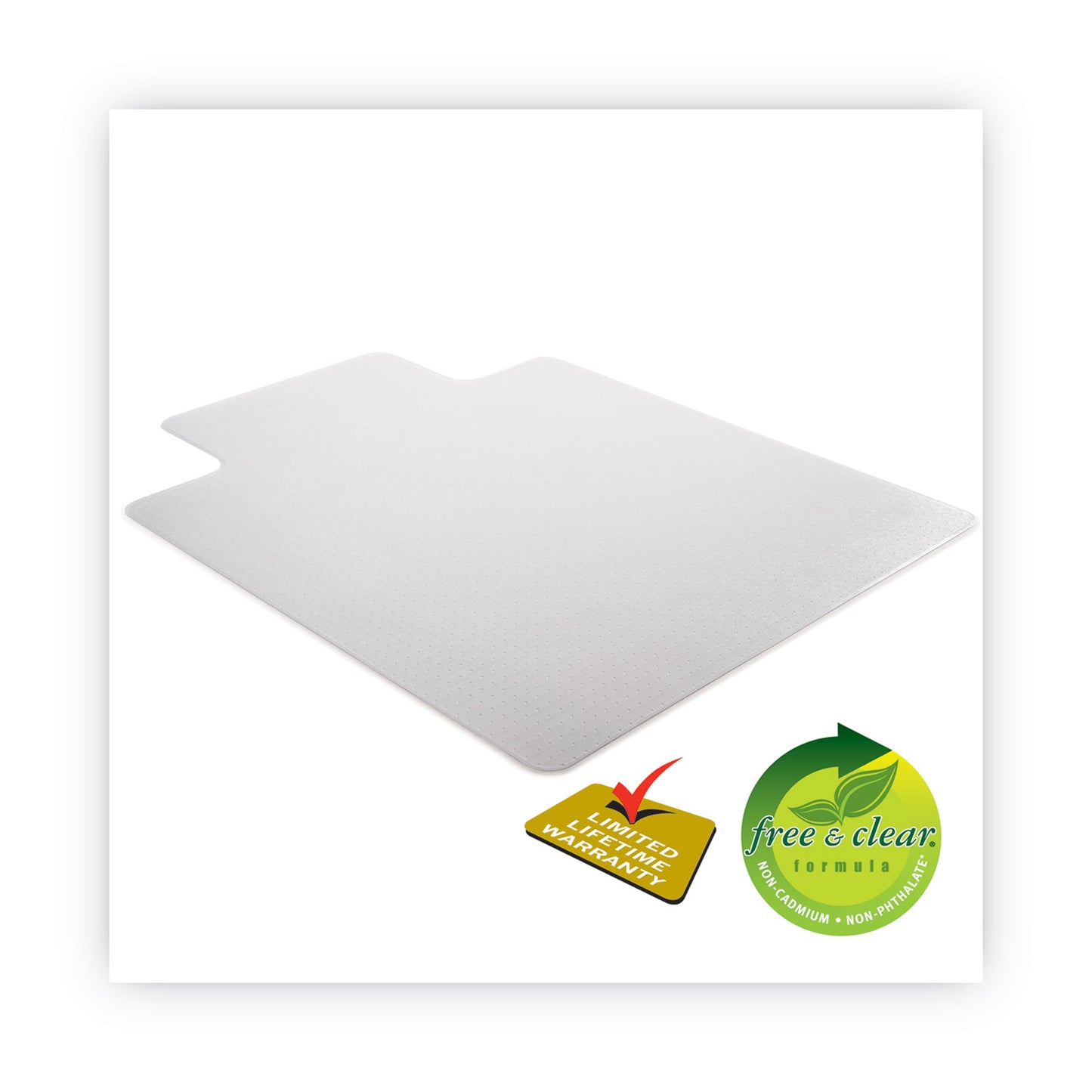 Deflecto DuraMat Moderate Use Chair Mat, Low Pile Carpet, Roll, 36 x 48, Lipped, Clear (CM13113COM)