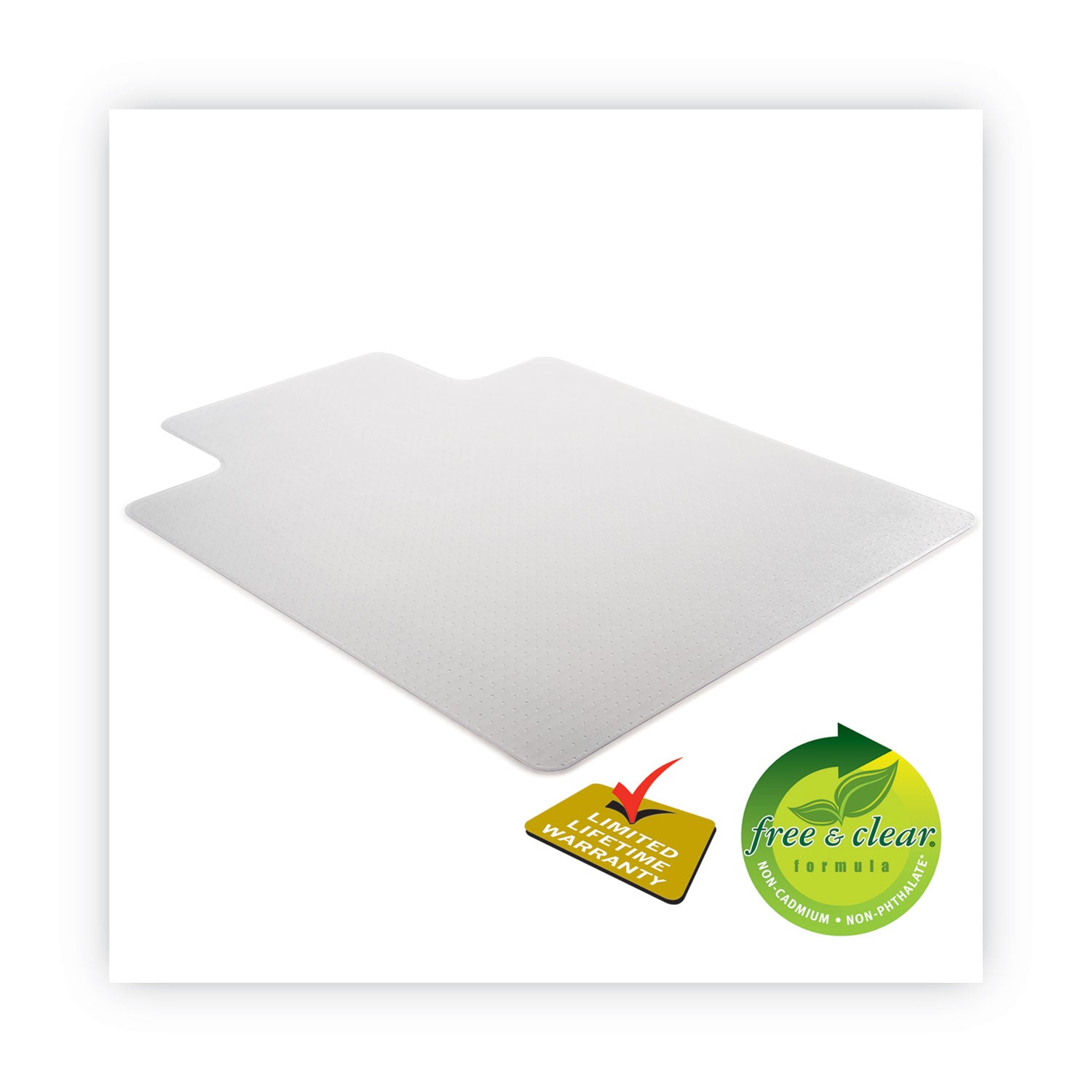 Deflecto DuraMat Moderate Use Chair Mat, Low Pile Carpet, Roll, 36 x 48, Lipped, Clear (CM13113COM)