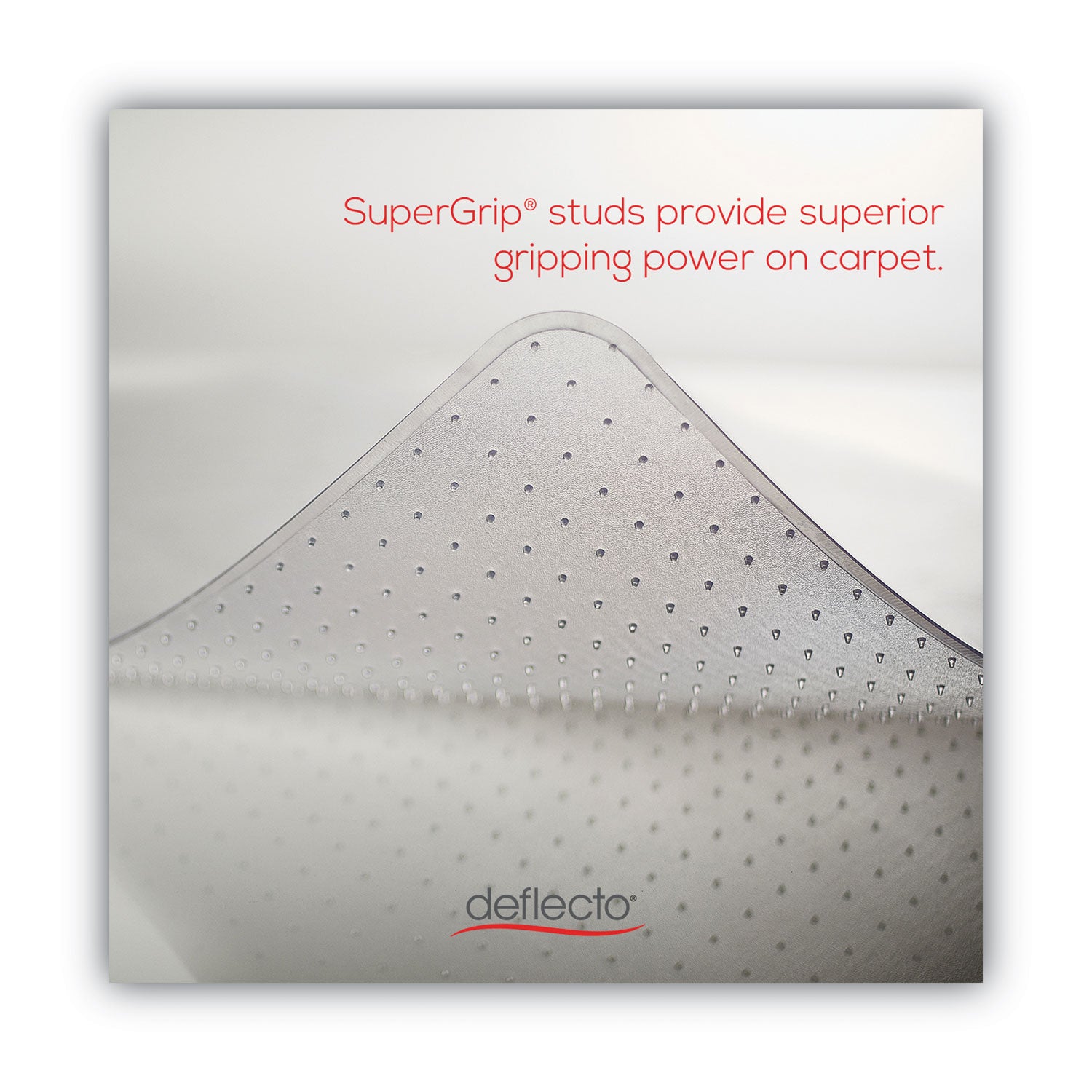 Deflecto SuperMat Frequent Use Chair Mat, Med Pile Carpet, Roll, 36 x 48, Lipped, Clear (CM14113COM)