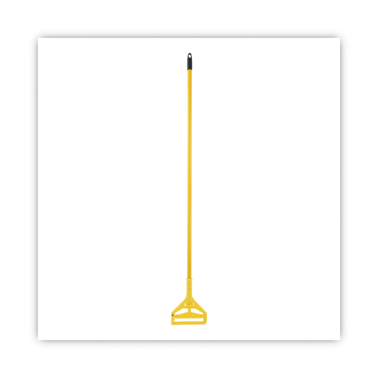 Boardwalk Quick Change Side-Latch Plastic Mop Head Handle, 60" Aluminum Handle, Yellow (620)