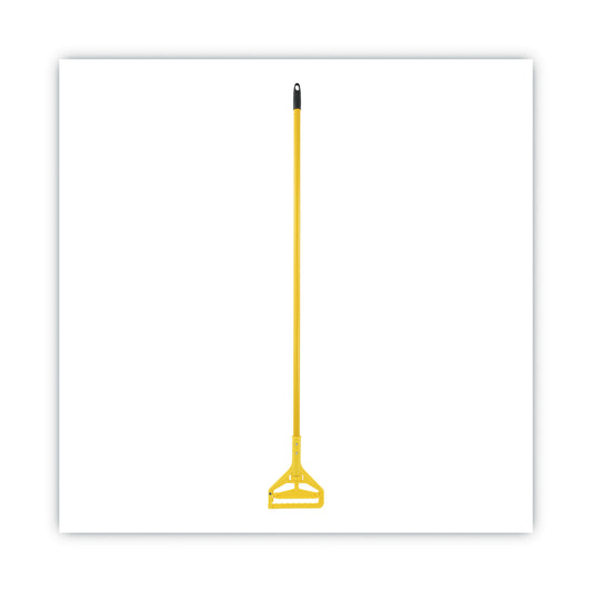 Boardwalk Quick Change Side-Latch Plastic Mop Head Handle, 60" Aluminum Handle, Yellow (620)