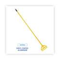 Boardwalk Quick Change Side-Latch Plastic Mop Head Handle, 60" Aluminum Handle, Yellow (620)
