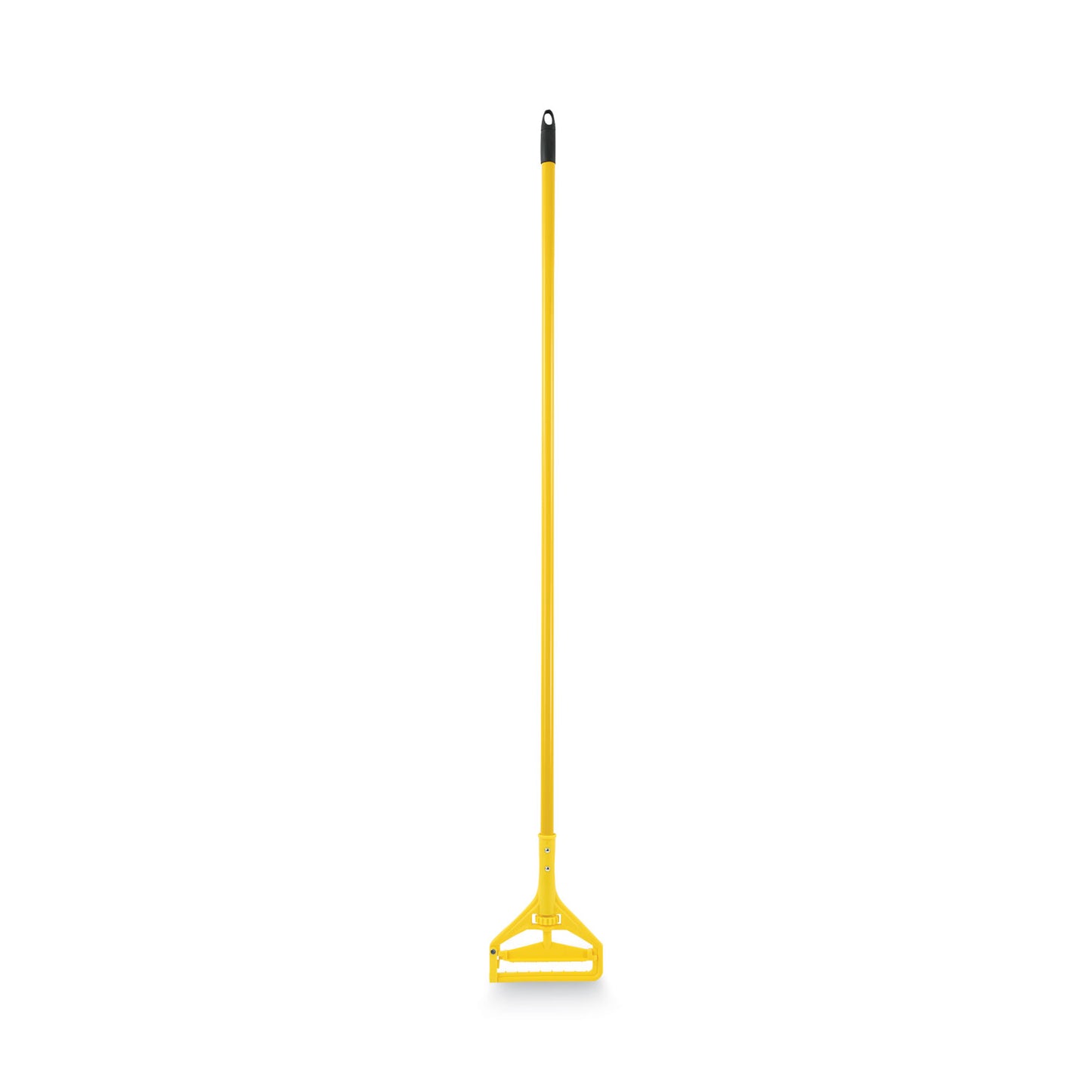 Boardwalk Quick Change Side-Latch Plastic Mop Head Handle, 60" Aluminum Handle, Yellow (620)