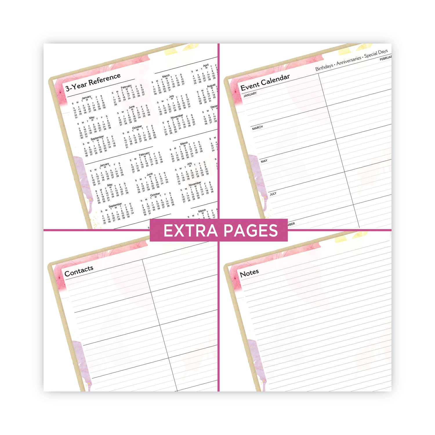 AT-A-GLANCE Watercolors Weekly/Monthly Planner, Butterflies Artwork, 11 x 8.5, Multicolor Cover, 12-Month (Jan to Dec): 2025 (791905G)