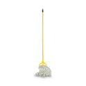 Boardwalk Quick Change Side-Latch Plastic Mop Head Handle, 60" Aluminum Handle, Yellow (620)