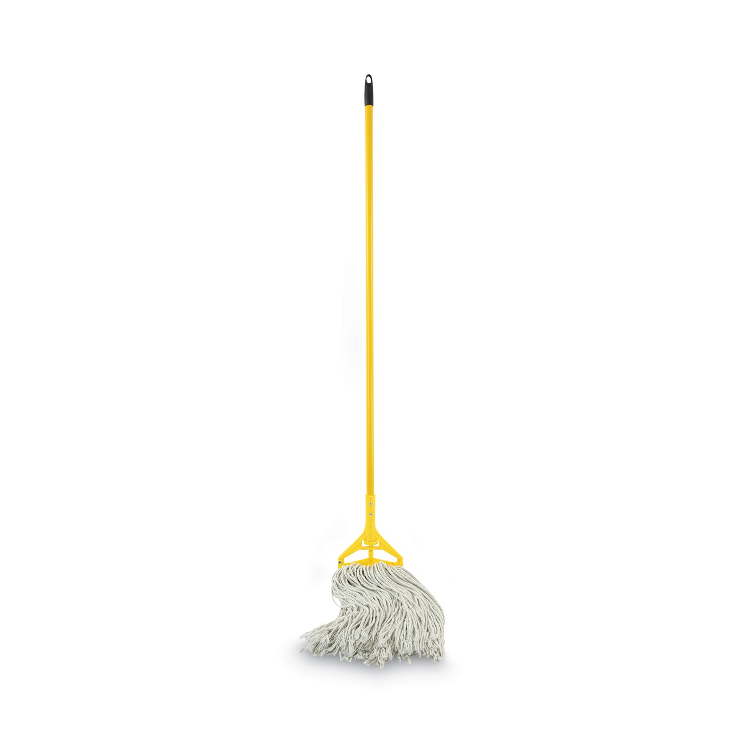 Boardwalk Quick Change Side-Latch Plastic Mop Head Handle, 60" Aluminum Handle, Yellow (620)