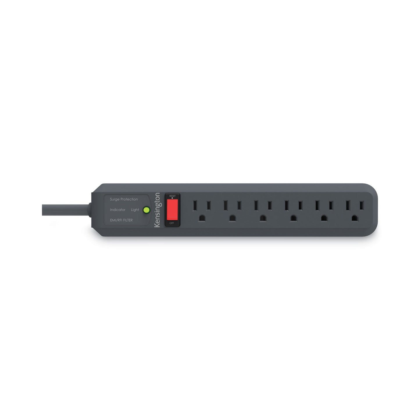 Kensington Guardian Surge Protector, 6 AC Outlets, 15 ft Cord, 540 J, Gray (38215)