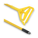 Boardwalk Quick Change Side-Latch Plastic Mop Head Handle, 60" Aluminum Handle, Yellow (620)
