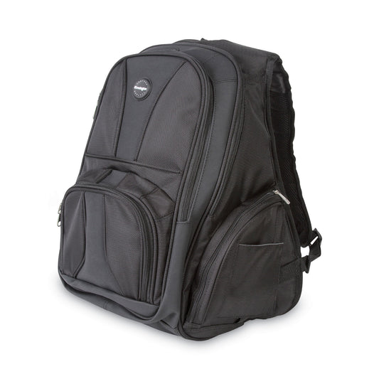 Kensington Contour Laptop Backpack, Fits Devices Up to 17", Ballistic Nylon, 15.75 x 9 x 19.5, Black (62238)