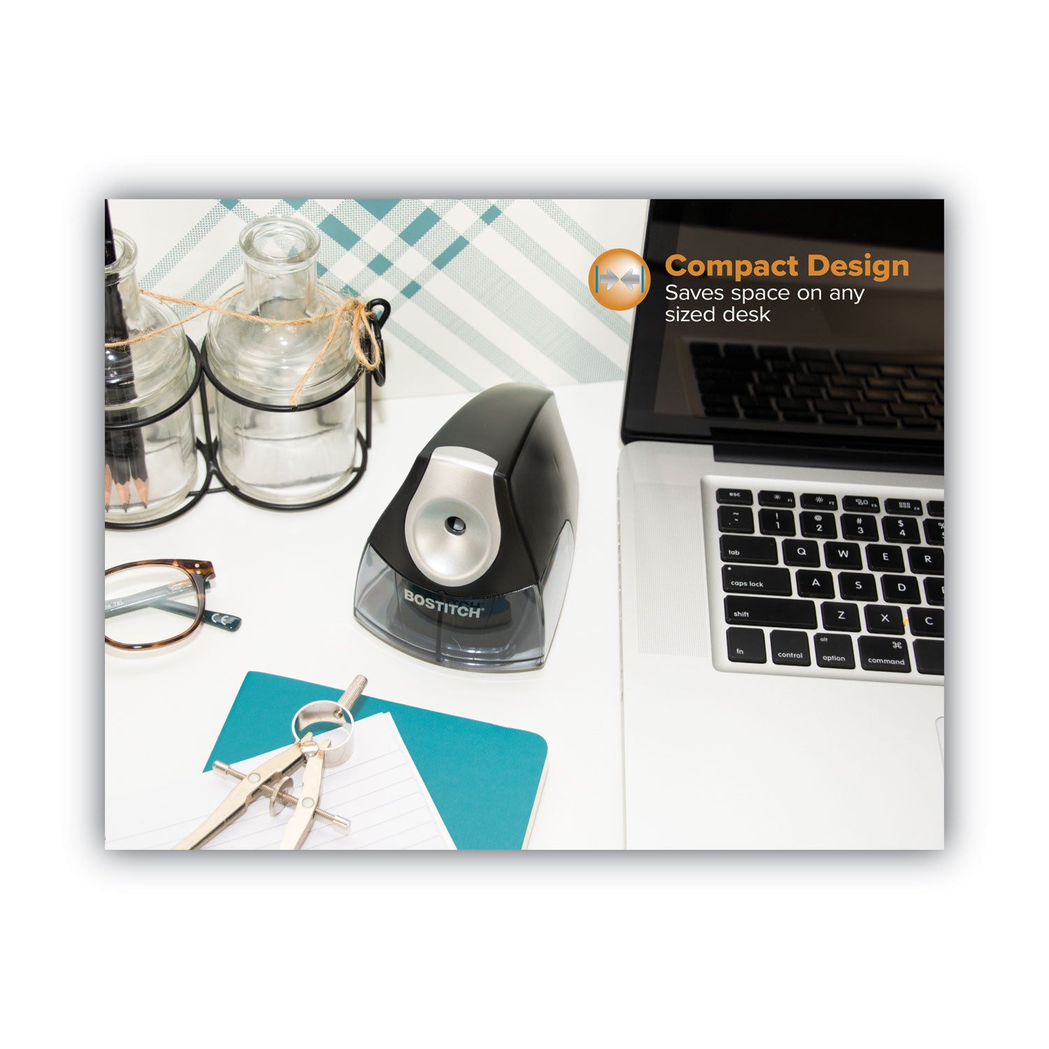 Bostitch Personal Electric Pencil Sharpener, AC-Powered, 4.25 x 8.4 x 4, Black (EPS4BK)