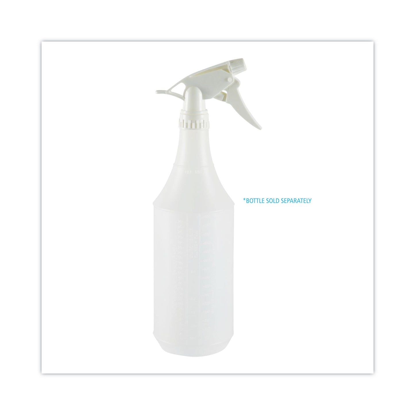 Boardwalk Trigger Sprayer 300ES, 9.5" Tube, Fits oz Bottles, White, 24/Carton (58109)