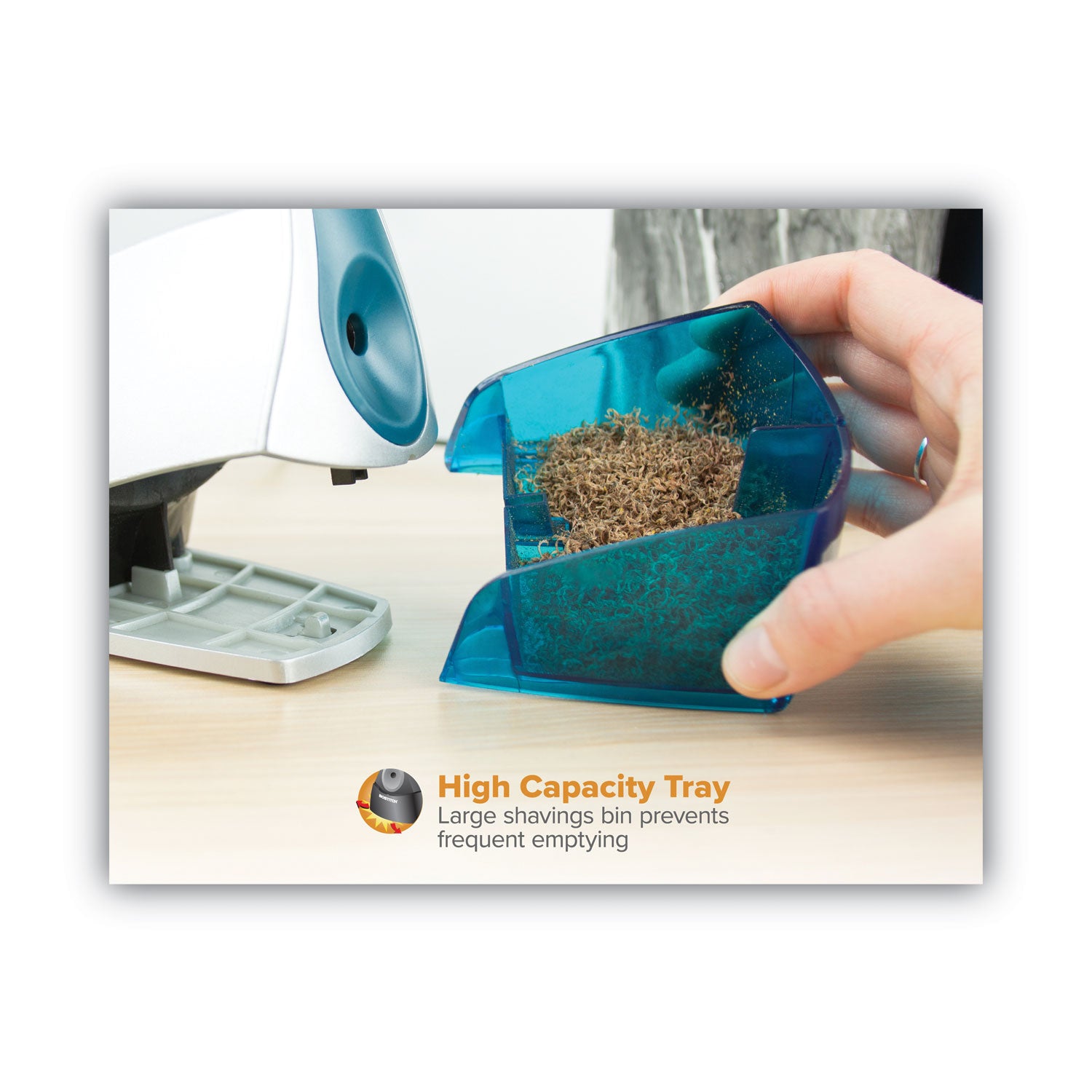 Bostitch Personal Electric Pencil Sharpener, AC-Powered, 4.25 x 8.4 x 4, Blue (EPS4BLUE)