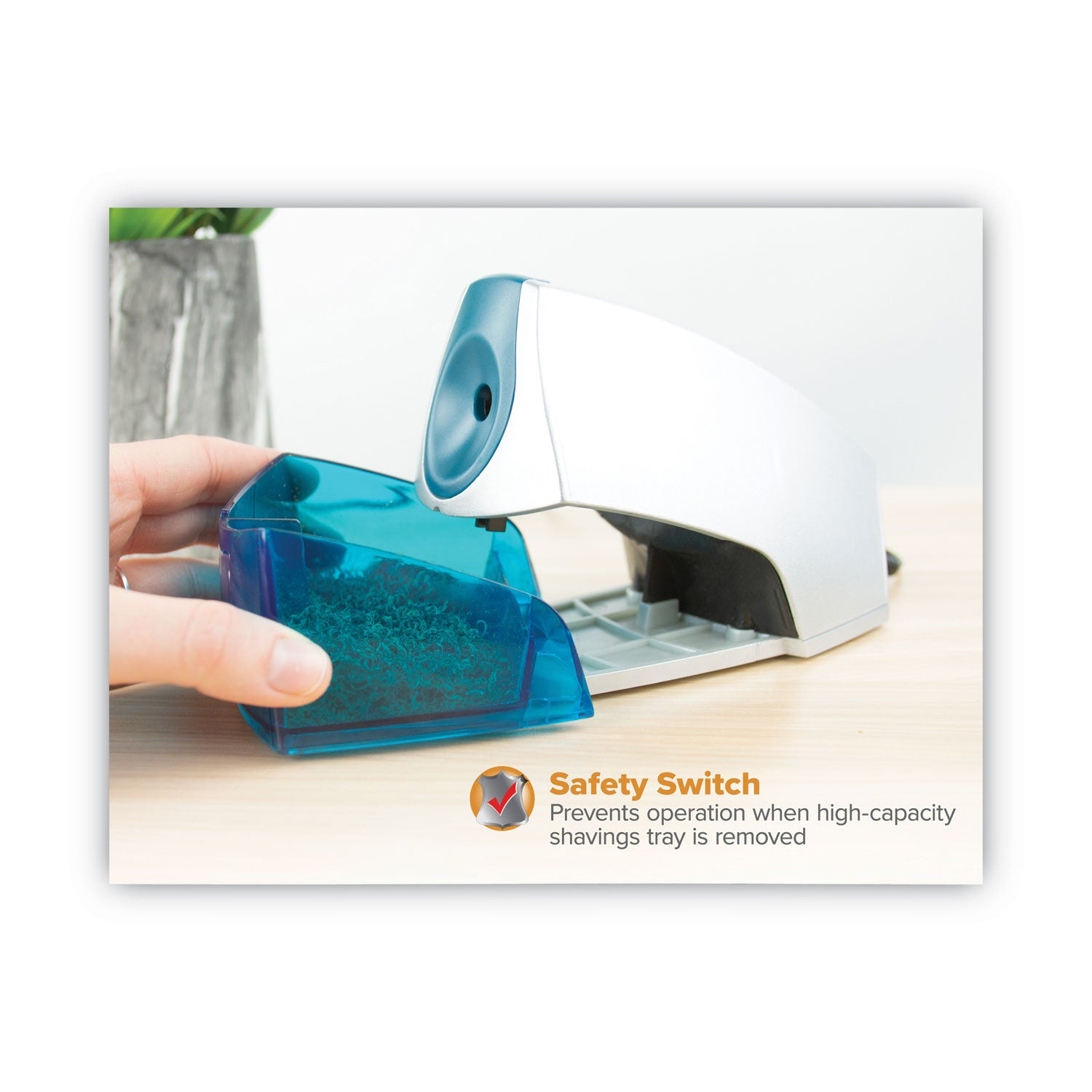 Bostitch Personal Electric Pencil Sharpener, AC-Powered, 4.25 x 8.4 x 4, Blue (EPS4BLUE)