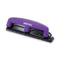 Bostitch 12-Sheet EZ Squeeze Three-Hole Punch, 9/32" Holes, Purple/Black (2105)