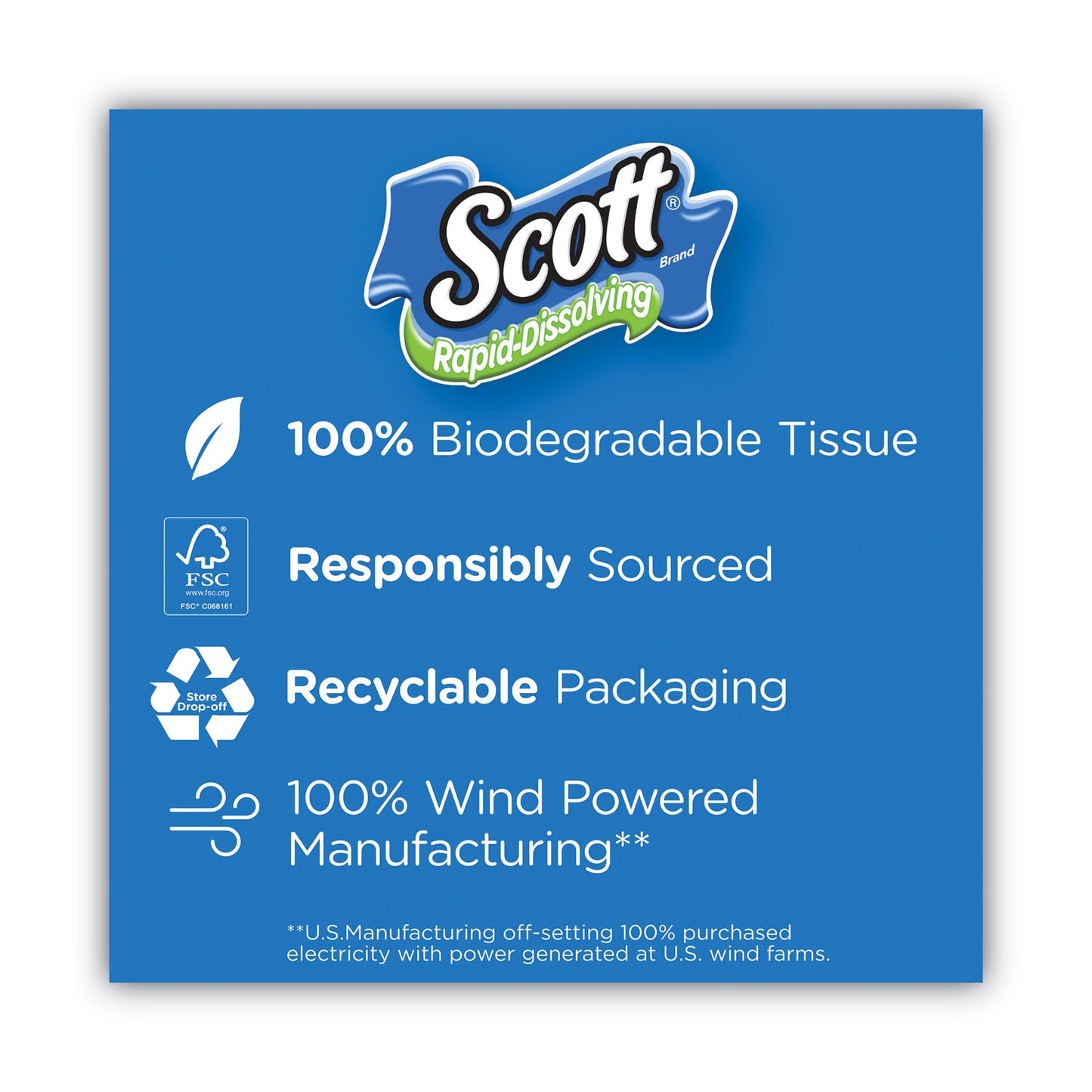 Scott Rapid-Dissolving Toilet Paper, Bath Tissue, Septic Safe, 1-Ply, White, 231 Sheets/Roll, 4/Rolls/Pack, 12 Packs/Carton (47617)