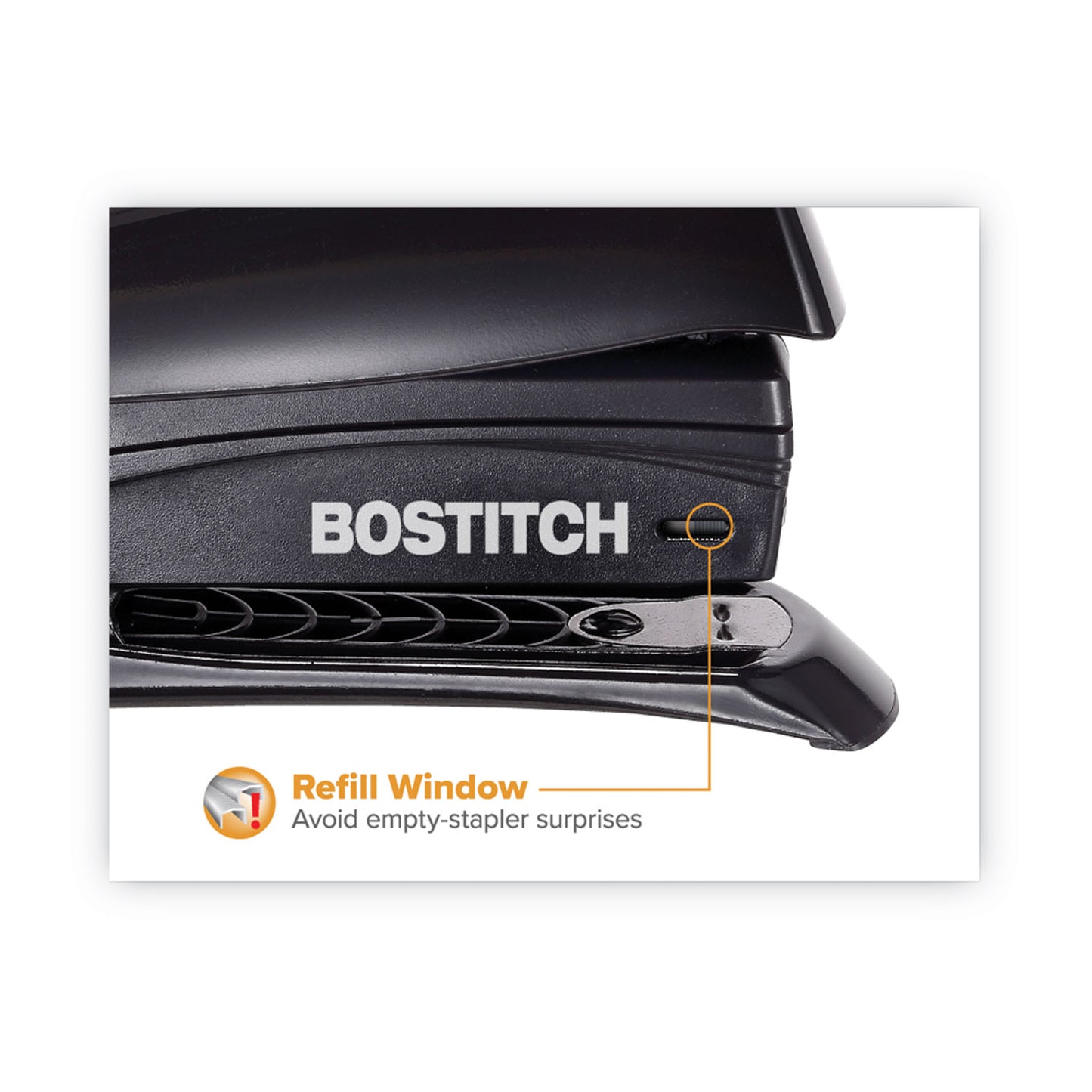 Bostitch Inspire Spring-Powered Full-Strip Stapler, 20-Sheet Capacity, Black (1423)