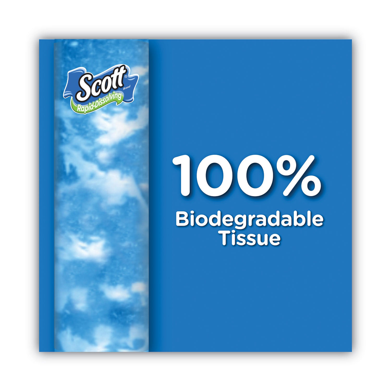 Scott Rapid-Dissolving Toilet Paper, Bath Tissue, Septic Safe, 1-Ply, White, 231 Sheets/Roll, 4/Rolls/Pack, 12 Packs/Carton (47617)