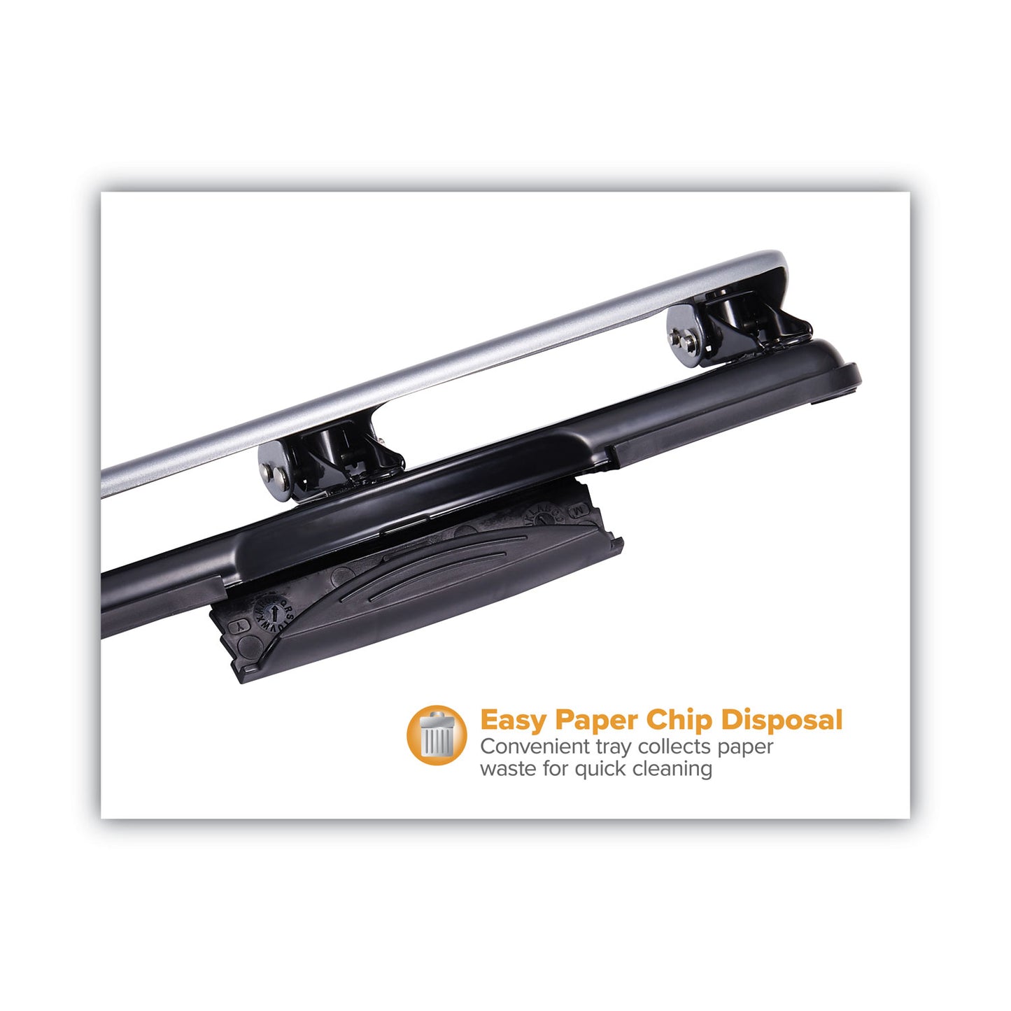 Bostitch 12-Sheet EZ Squeeze Three-Hole Punch, 9/32" Holes, Black/Silver (2101)