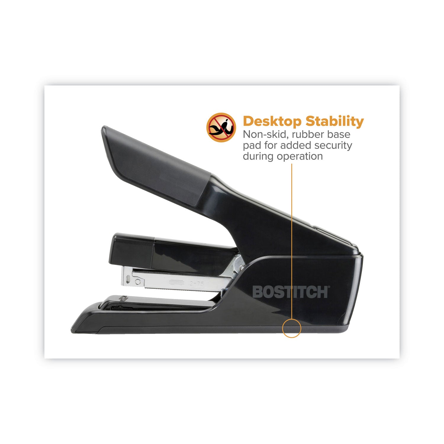 Bostitch EZ Squeeze 75 Stapler, 75-Sheet Capacity, Black (B875)