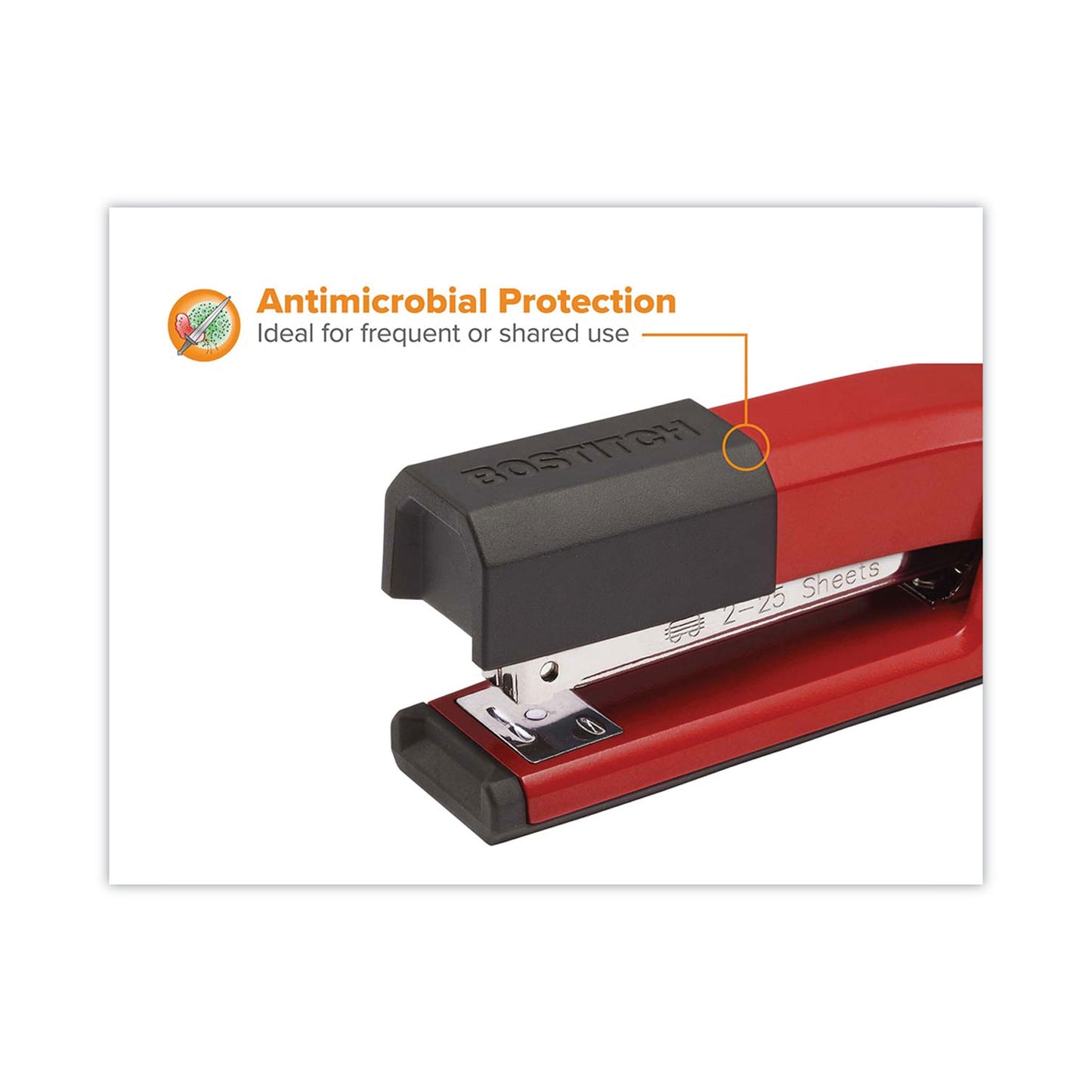 Bostitch Epic Stapler, 25-Sheet Capacity, Red (B777RED)