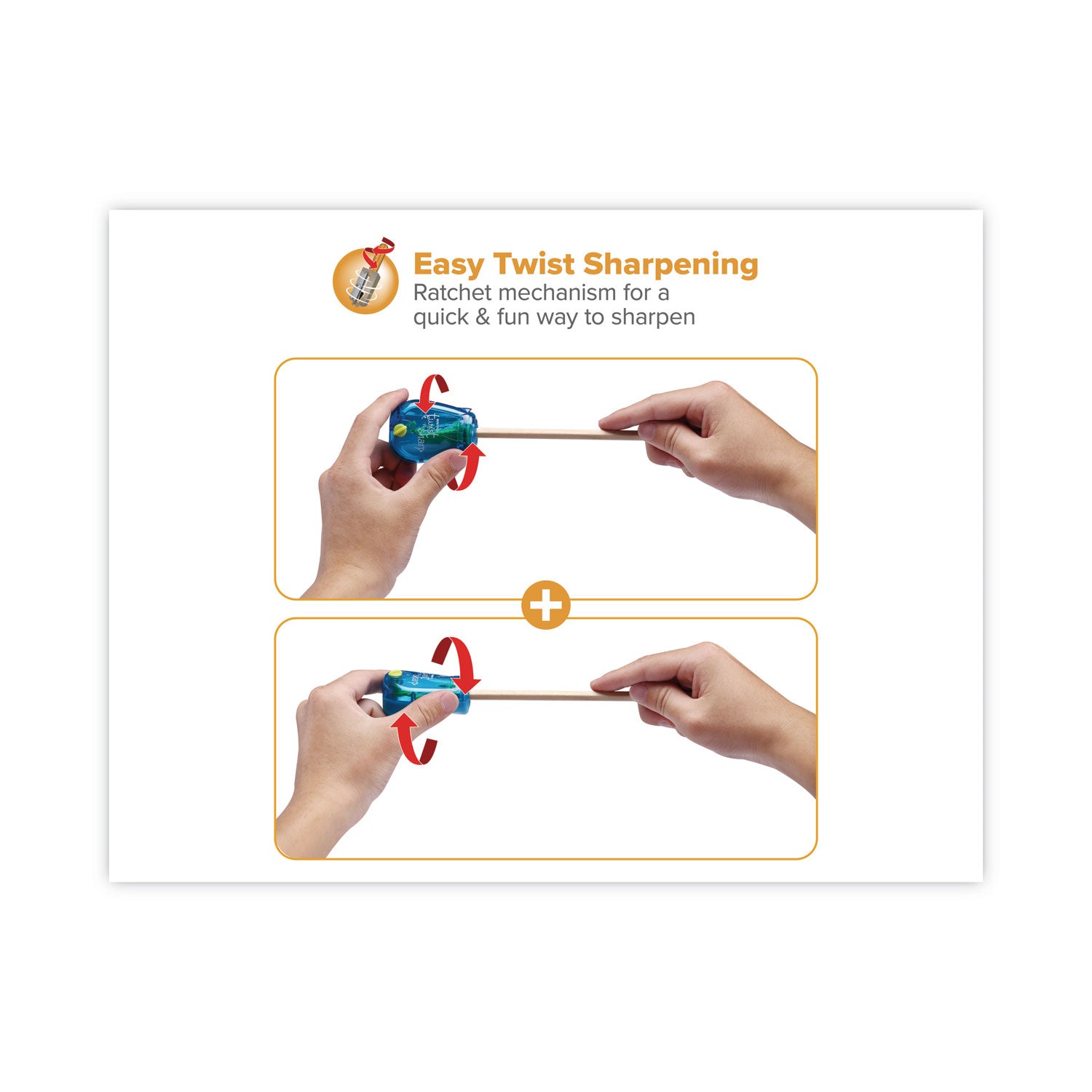 Bostitch Twist-n-Sharp Pencil Sharpener, One-Hole, 3.5 x 1.25 x 5.5, Assorted Colors, 3/Box (PS1ADJ3PK)