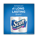 Scott 1000 Bathroom Tissue, Septic Safe, 1-Ply, White, 1,000 Sheet/Roll, 20/Pack (20032)