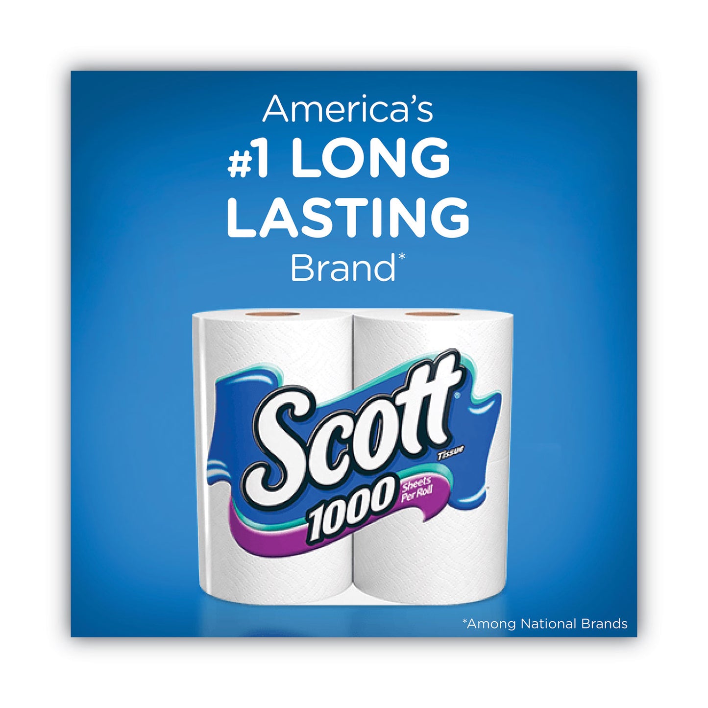 Scott 1000 Bathroom Tissue, Septic Safe, 1-Ply, White, 1,000 Sheet/Roll, 20/Pack (20032)