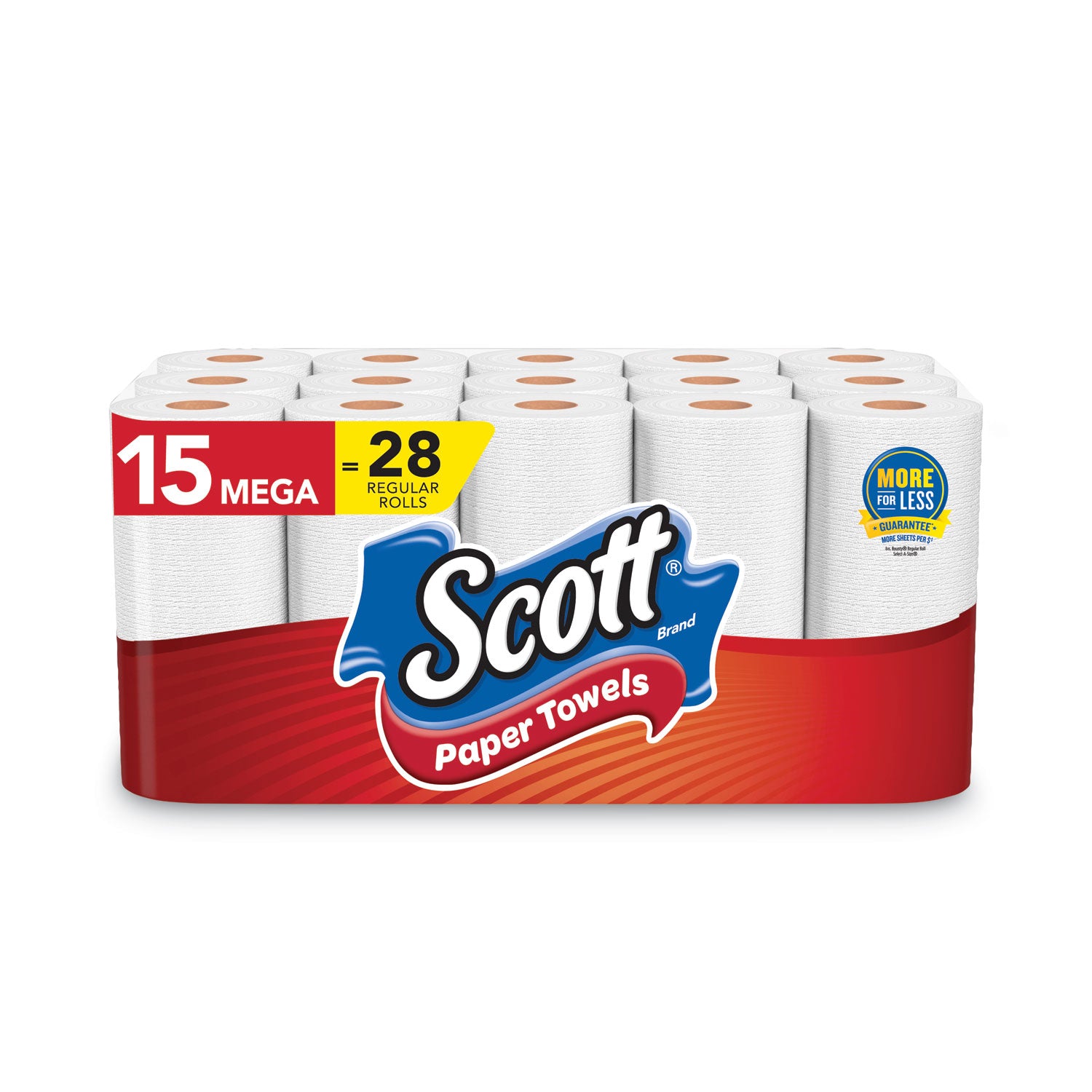 Scott Choose-A-Sheet Mega Kitchen Roll Paper Towels, 1-Ply, 7.31 x 11, White, 100/Roll, 15 Rolls Carton (55417)