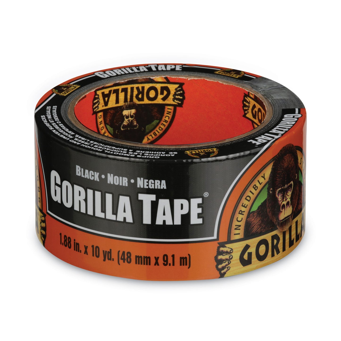 Gorilla Tape, 3" Core, 1.88" x 10 yds, Black (105462)