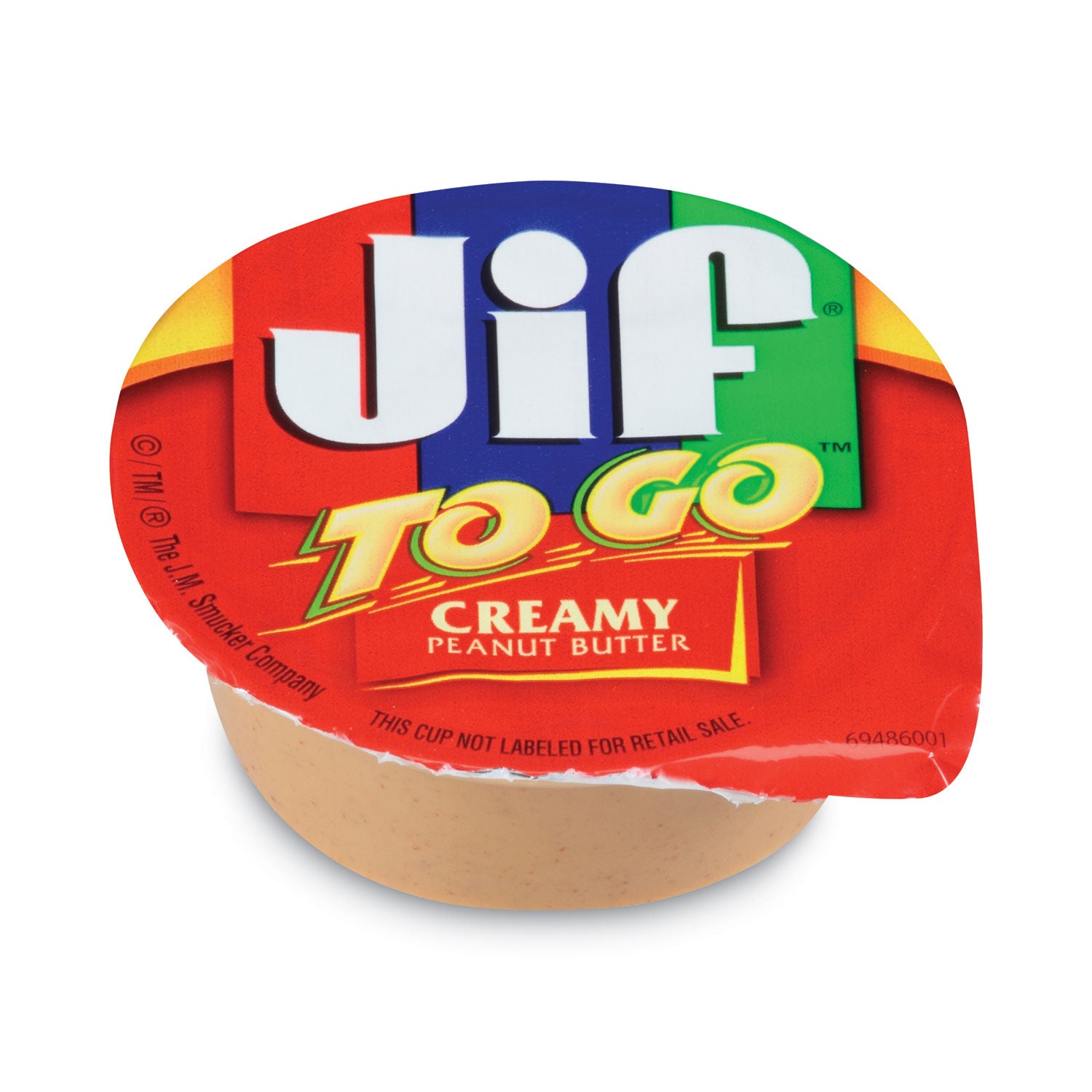 Jif Spreads, Creamy Peanut Butter, 1.5 oz Cup, 8/Box (24136)