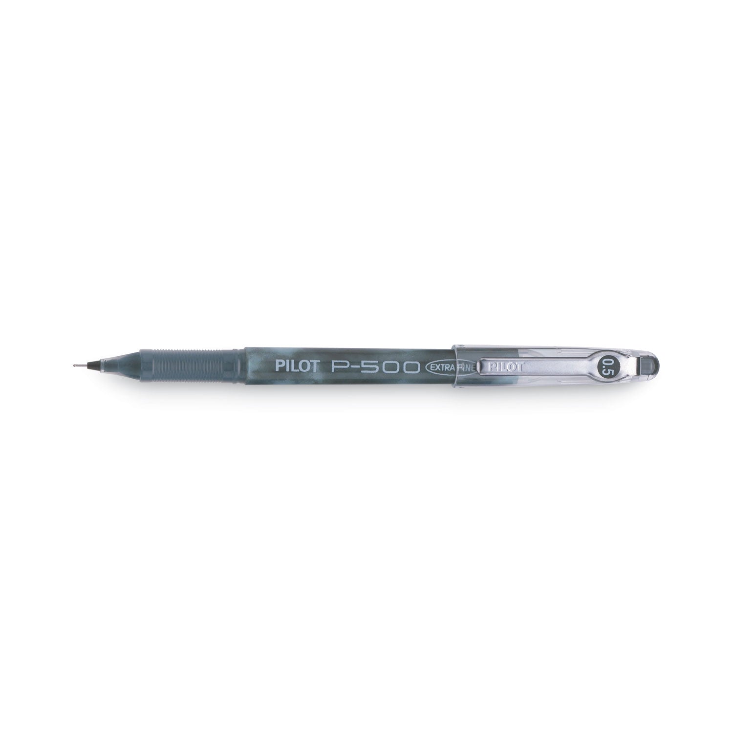 Pilot Precise P-500 Gel Pen, Stick, Extra-Fine 0.5 mm, Black Ink, Black Barrel, Dozen (38600)