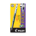 Pilot Precise P-700 Gel Pen, Stick, Fine 0.7 mm, Black Ink, Black Barrel, Dozen (38610)